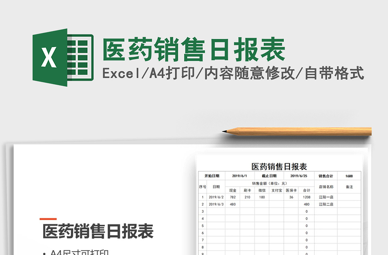 2021年医药销售日报表