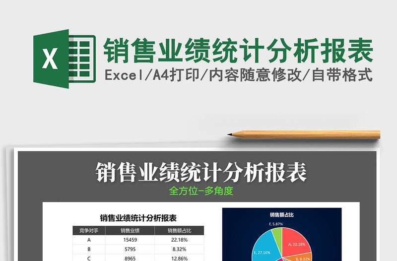 2021年銷售業績統計分析報表