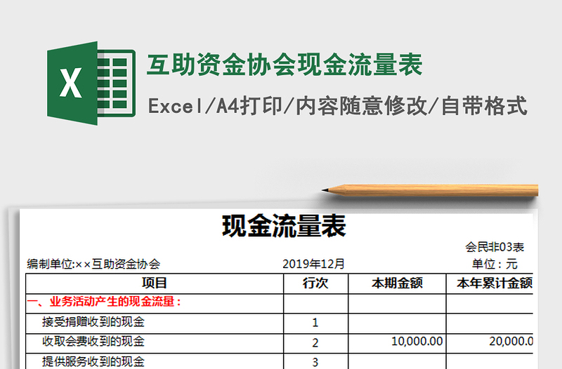 2021年互助资金协会现金流量表