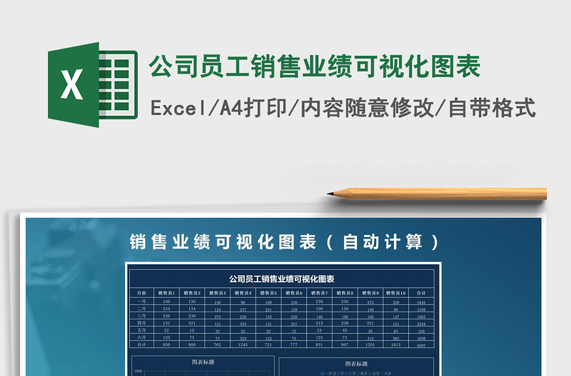 2021年公司員工銷售業(yè)績可視化圖表