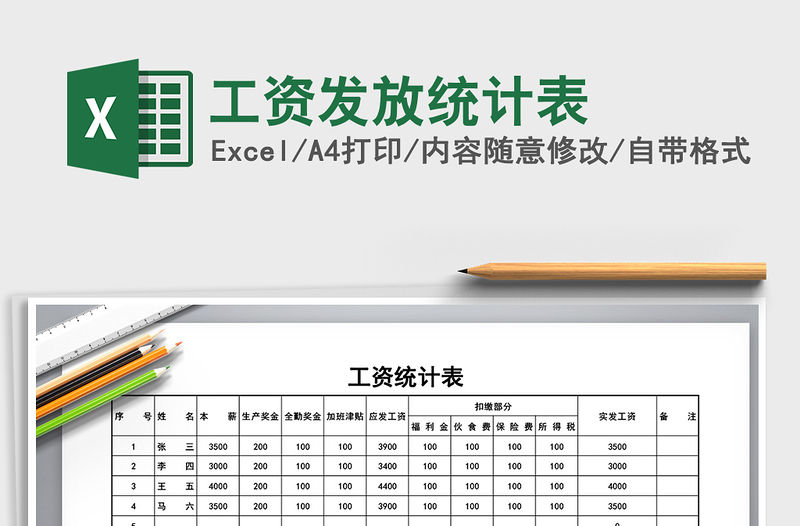 2022年工資發(fā)放統(tǒng)計(jì)表