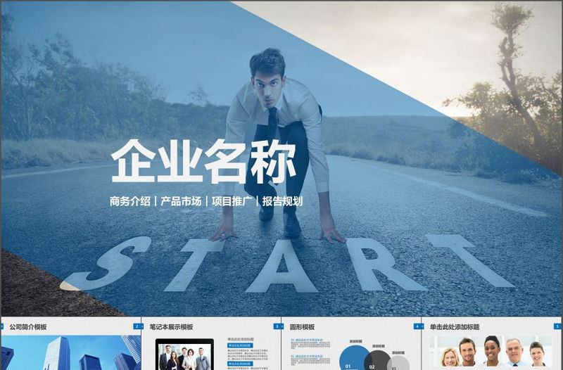 企業介紹團隊合作匯報項目案例PPT模板