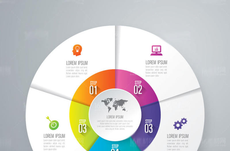 精美商務信息統計圖表設計矢量素材