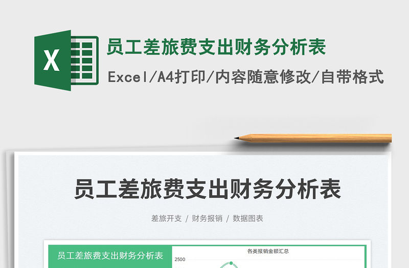 2023員工差旅費支出財務分析表免費下載