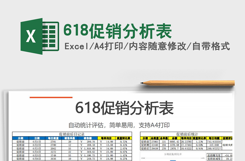 2021年618促銷分析表