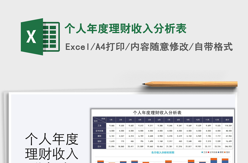 2021年個(gè)人年度理財(cái)收入分析表
