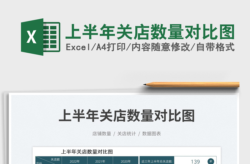 2023上半年關(guān)店數(shù)量對比圖免費下載