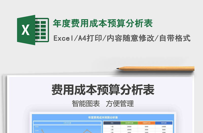 2021年年度费用成本预算分析表
