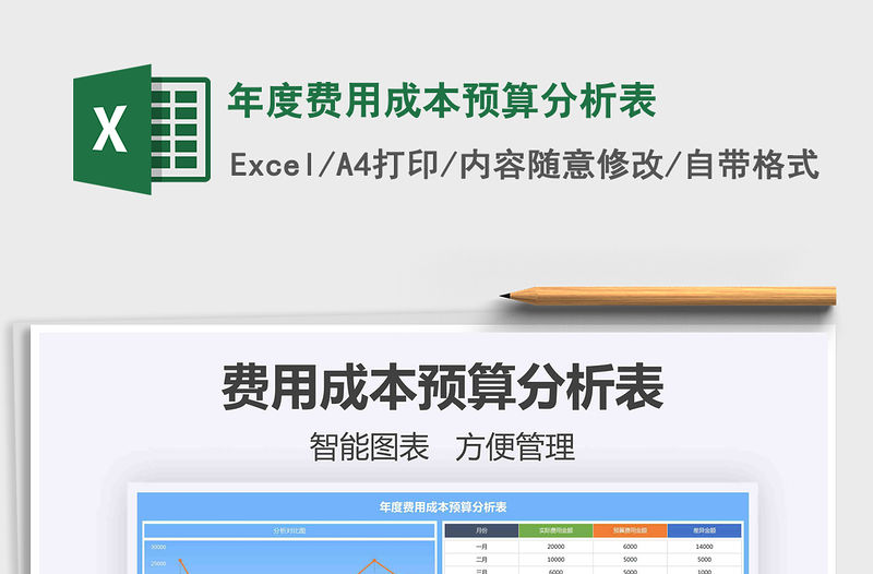 2021年年度費用成本預算分析表