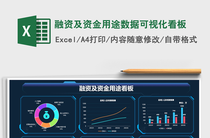 2021年融資及資金用途數(shù)據(jù)可視化看板