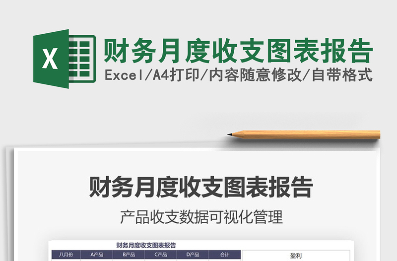 2021年財(cái)務(wù)月度收支圖表報(bào)告