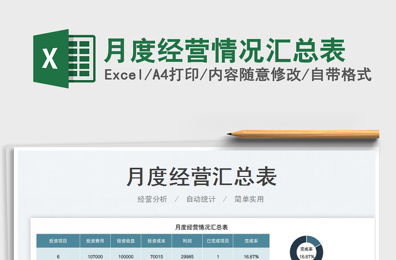 2022月度經(jīng)營情況匯總表免費(fèi)下載
