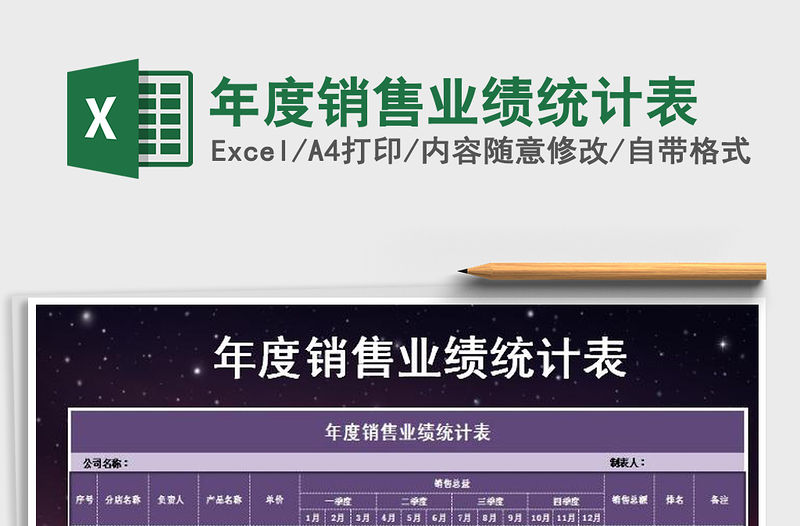 2021年年度銷售業績統計表