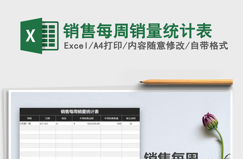 2021年銷售每周銷量統(tǒng)計表