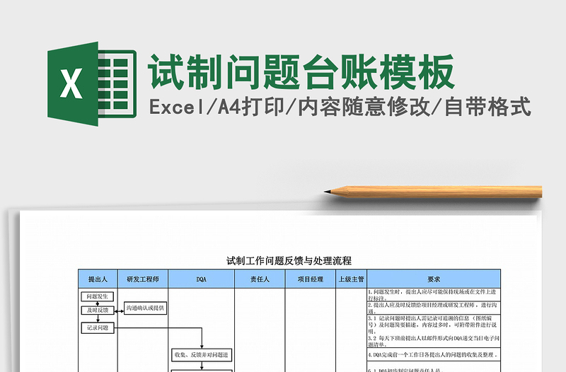 2021年試制問題臺賬模板