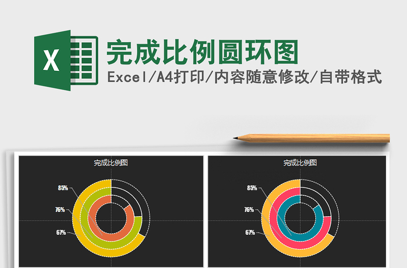 2021年完成比例圆环图