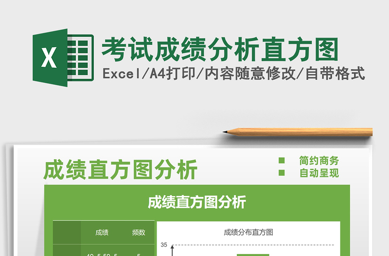 2022考試成績分析直方圖免費(fèi)下載