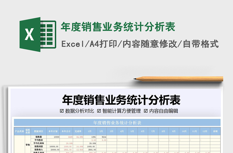 2021年年度销售业务统计分析表