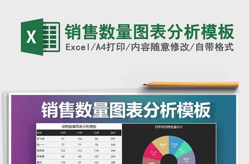 2021年銷售數(shù)量圖表分析模板