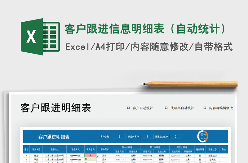 2021年客户跟进信息明细表（自动统计）