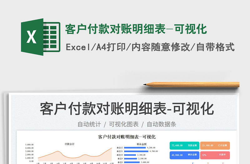 客戶付款對賬明細表-可視化
