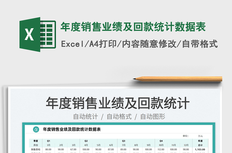 2022年度銷售業(yè)績及回款統(tǒng)計(jì)數(shù)據(jù)表免費(fèi)下載