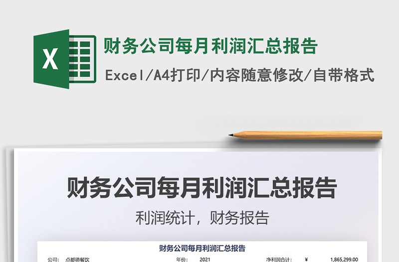財(cái)務(wù)公司每月利潤(rùn)匯總報(bào)告免費(fèi)下載