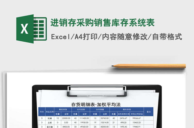 2021年進銷存采購銷售庫存系統表