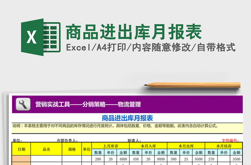 2021年商品進出庫月報表