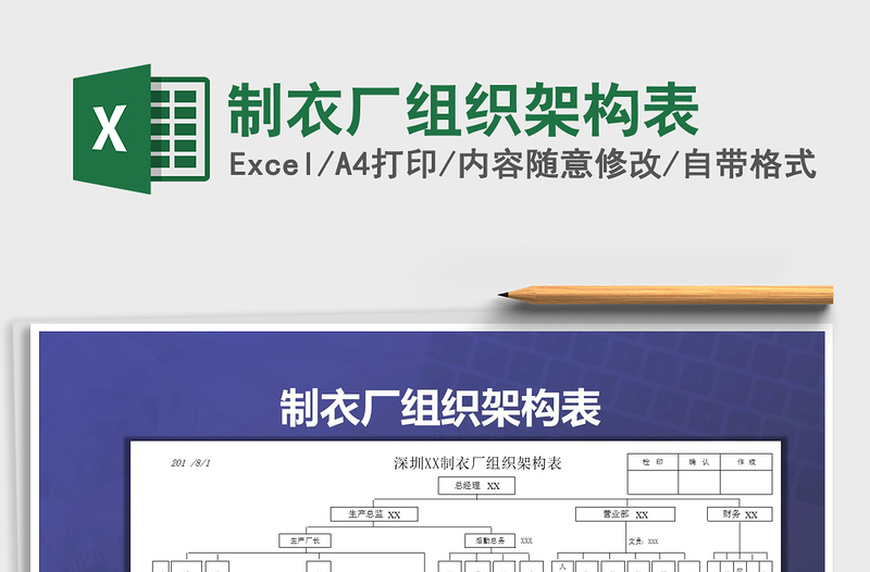 2021年制衣廠組織架構表