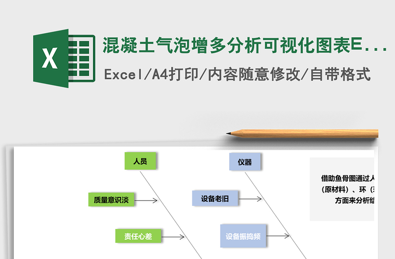 混凝土氣泡增多分析可視化圖表Excel表格模板