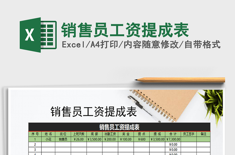 2022年銷售員工資提成表