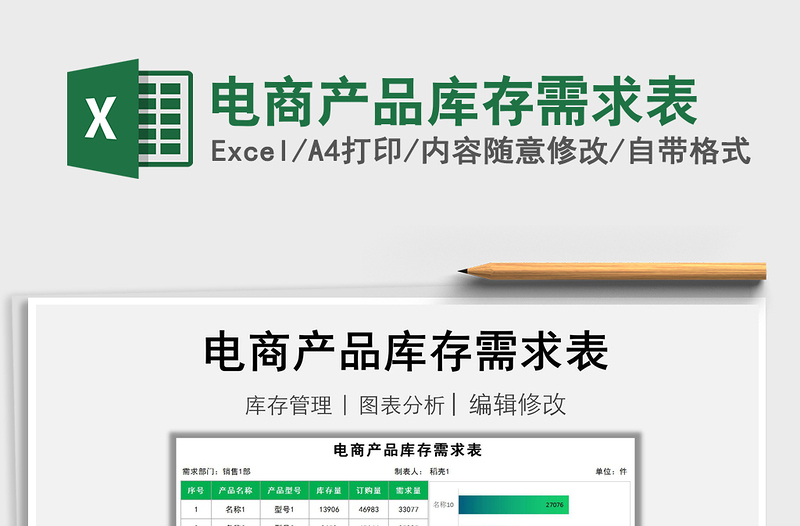 2021年電商產(chǎn)品庫(kù)存需求表