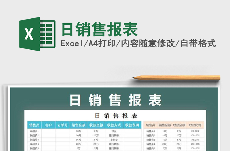 2021年日销售报表