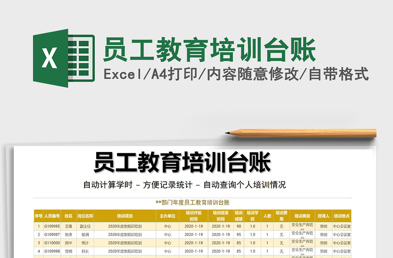 2021年員工教育培訓(xùn)臺賬