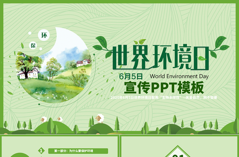 2020年世界環(huán)境日宣傳PPT