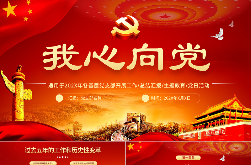 2021年我心向黨關(guān)于黨員干部工作開展情況總結(jié)及問題形勢分析黨課PPT