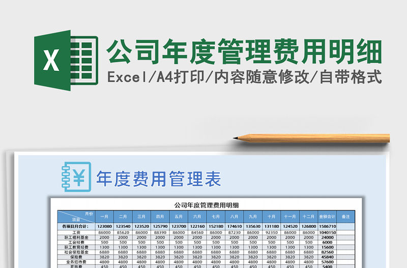 2021年公司年度管理費用明細