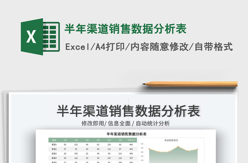 2022半年渠道銷售數據分析表免費下載