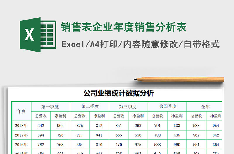 2021年銷售表企業年度銷售分析表