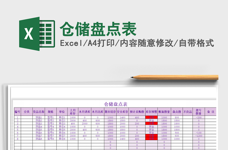 2021年倉儲(chǔ)盤點(diǎn)表