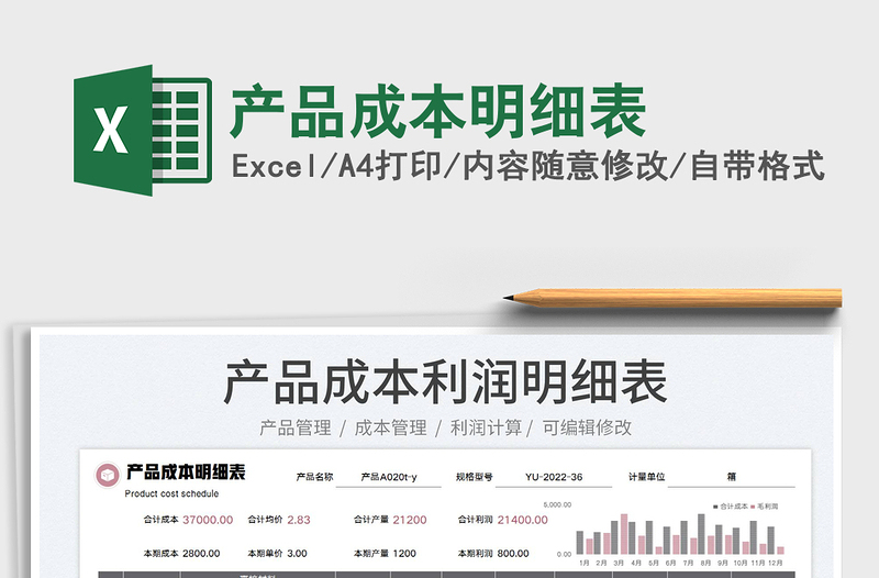 2022產(chǎn)品成本明細(xì)表免費(fèi)下載