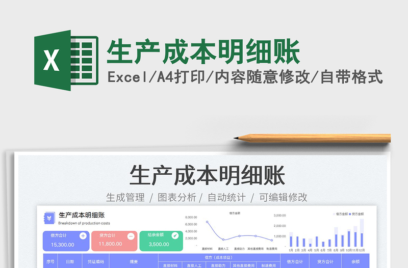 2023生產(chǎn)成本明細賬免費下載