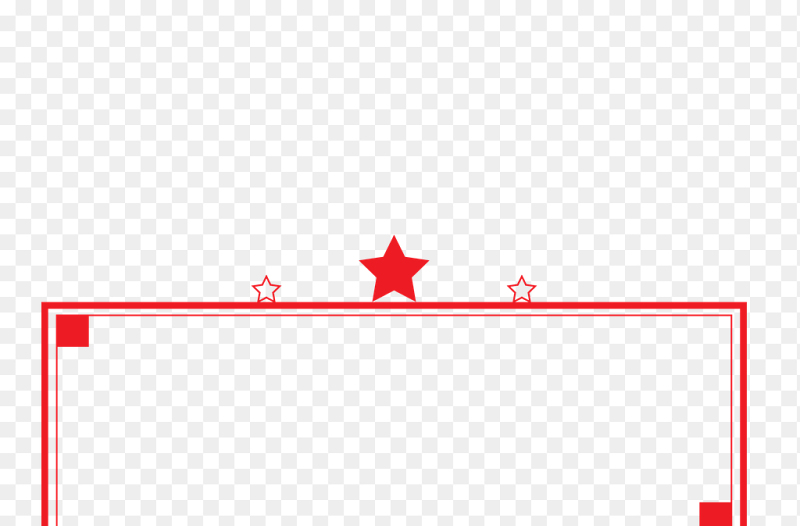 五角星红色简洁党建方框文字框素材