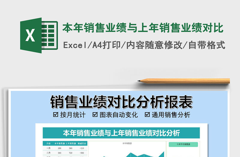 2021年本年銷售業績與上年銷售業績對比