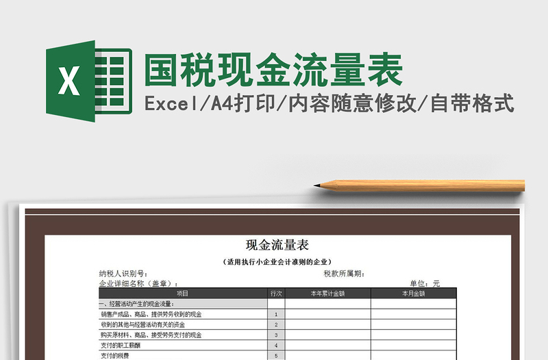 2021年国税现金流量表