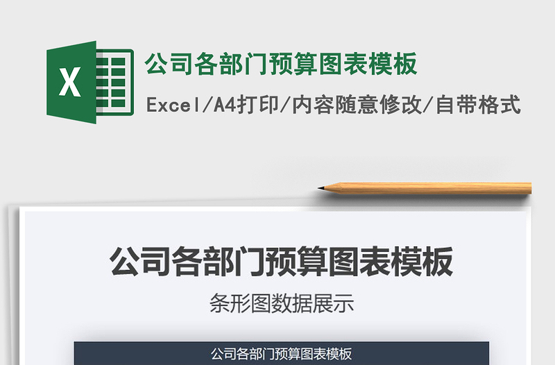 2021年公司各部門預(yù)算圖表模板