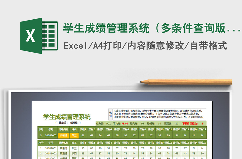 2021年学生成绩管理系统（多条件查询版）