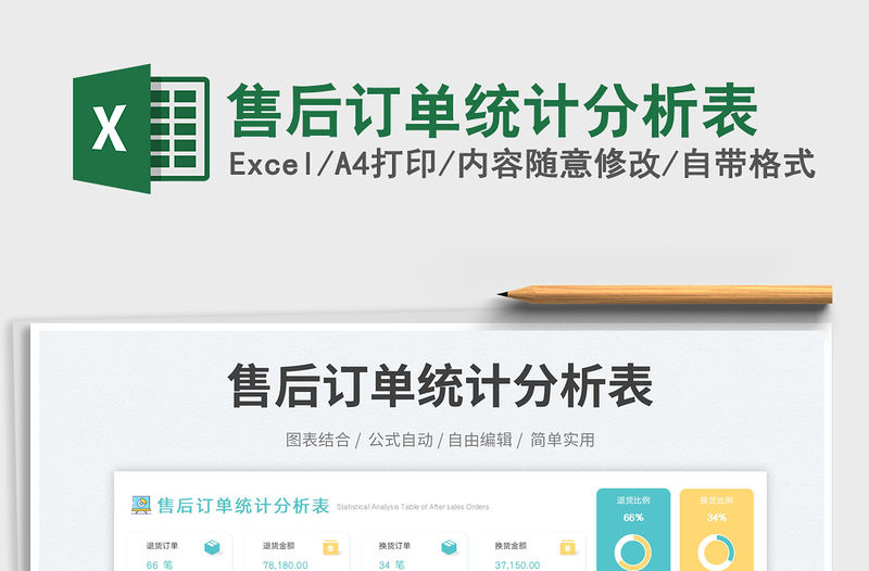 售后訂單統計分析表免費下載