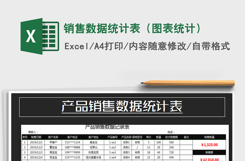 2021年銷售數(shù)據(jù)統(tǒng)計(jì)表(圖表統(tǒng)計(jì))
